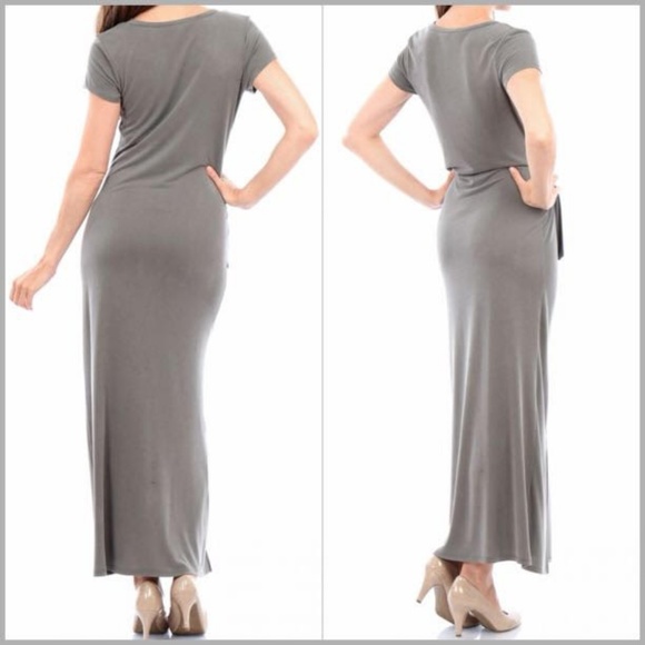 Modal Side Knot Maxi Dress - Picture 3 of 4